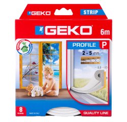 Guarnizione adesiva per isolamento STRIP - fessura 2-5 mm - 6 m - gomma - bianco - Geko