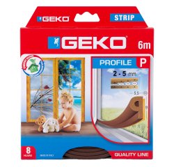 Guarnizione adesiva per isolamento STRIP - fessura 2-5 mm - 6 m - gomma - marrone - Geko