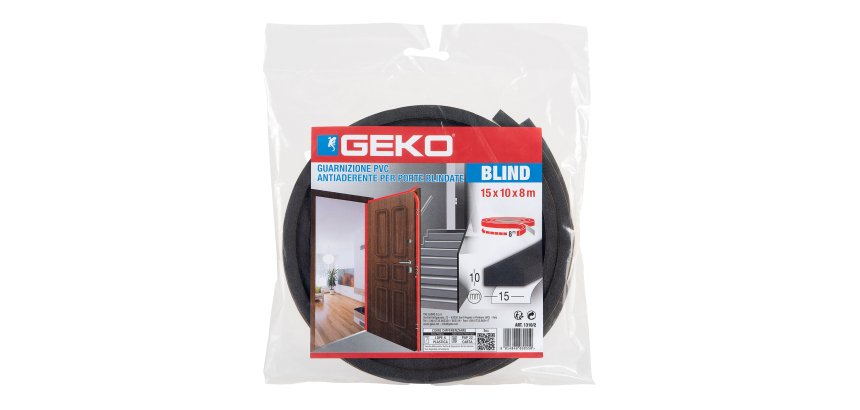 Guarnizione adesiva per isolamento porte blindate - 17 mm x 8 m - PVC - antracite - Geko