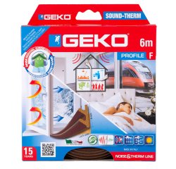 Guarnizione adesiva per l’isolamento di porte e finestre SOUND-THERM - fessura 1-4 mm - 6 m - marrone - Geko
