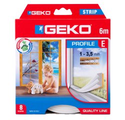 Guarnizione adesiva per isolamento STRIP - fessura 1-3 mm - 6 m - gomma - bianco - Geko
