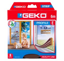 Guarnizione adesiva per isolamento STRIP - fessura 1-3 mm - 6 m - gomma - marrone - Geko