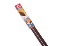 Paraspifferi per porte DOOR - con spazzola fissa e feltro - 100 cm - pvc flessibile - marrone - Geko