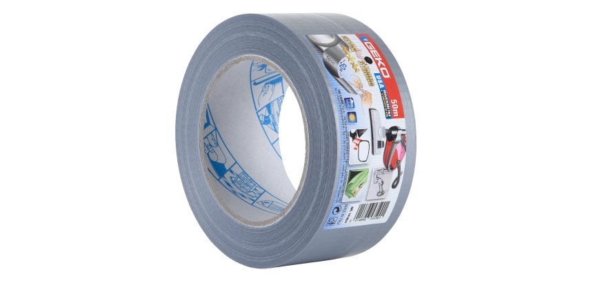 Nastro adesivo telato USA PREMIUM - 5 cm x 50 m - argento - Geko