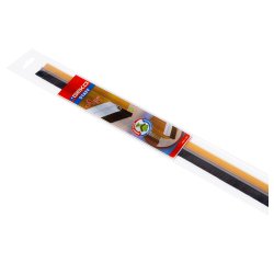 Paraspifferi per porte STAFF - con spazzola fissa - 100 cm - pvc rigido - trasparente - Geko