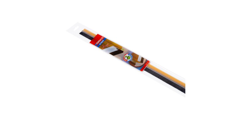Paraspifferi per porte STAFF - con spazzola fissa - 100 cm - pvc rigido - trasparente - Geko