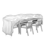 Telo di copertura Special - per tavolo e sedie - 110 x 180 x 80 cm - PU - Verdemax