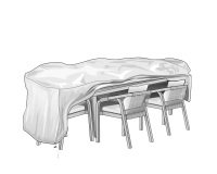 Telo di copertura Special - per tavolo e sedie - 110 x 240 x 80 cm - PU - Verdemax