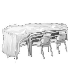 Telo di copertura Special - per tavolo e sedie - 110 x 240 x 80 cm - PU - Verdemax