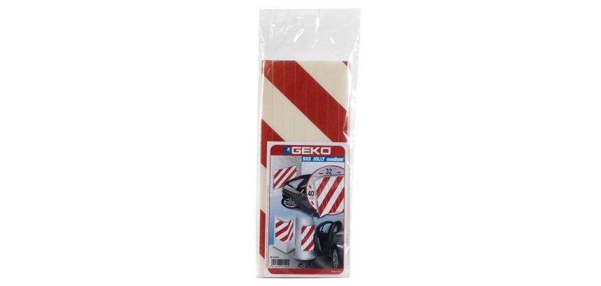 Pannello antiurto adesivo BOX JOLLY - 32 x 40 cm - EPE/LDPE - bianco/rosso - Geko