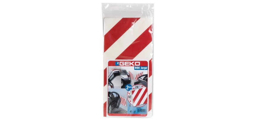 Pannello antiurto adesivo BOX - 24 x 50 cm - EPE/LDPE - bianco/rosso - Geko - conf. 2 pezzi