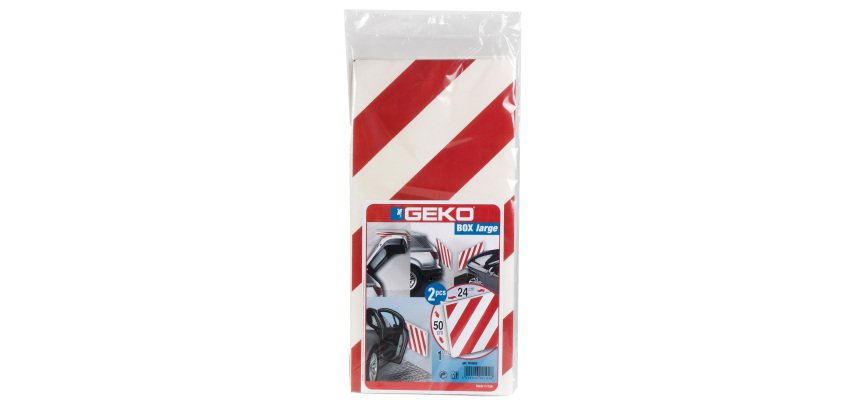 Pannello antiurto adesivo BOX - 24 x 50 cm - EPE/LDPE - bianco/rosso - Geko - conf. 2 pezzi
