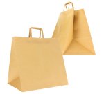 Shoppers Flat maxi plus - 40 x 35 x 35 cm - carta kraft - avana - Mainetti Bags - conf. 100 pezzi