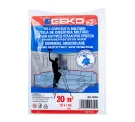 Telo copritutto - 4 x 5 m - 20 mq - 95/105 gr - HDPE - trasparente - Geko