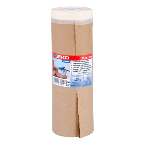 Bobina nastro adesivo e telo in carta - 300 cm x 20 m - Geko