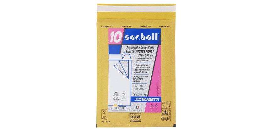 Busta imbottita Sacboll - FG (25 x 39 cm) - carta - avana - Blasetti - conf. 10 pezzi