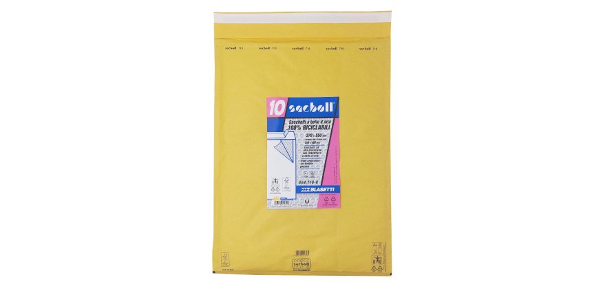 Busta imbottita Sacboll - K (37 x 55 cm) - carta - avana - Blasetti - conf. 10 pezzi