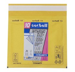 Busta imbottita Sacboll - CD (20 x 22 cm) - carta - avana - Blasetti - conf. 10 pezzi