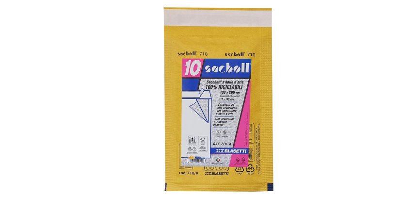 Busta imbottita Sacboll - A (13 x 20 cm) - carta - avana - Blasetti - conf. 10 pezzi
