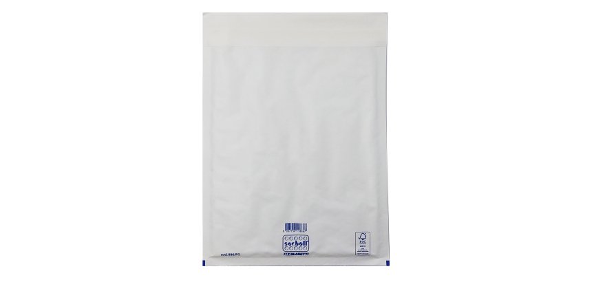 Busta imbottita Sacboll - FG (25 x 39 cm) - carta - bianco - Blasetti - conf. 10 pezzi