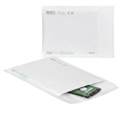 Busta imbottita AirPro Green - C/13 (17 x 21,5 cm) - carta - bianco - Bong Packaging - conf. 100 pezzi