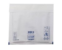 Busta imbottita Sacboll - CD (20 x 22 cm) - carta - bianco - Blasetti - conf. 10 pezzi