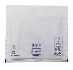 Busta imbottita Sacboll - CD (20 x 22 cm) - carta - bianco - Blasetti - conf. 10 pezzi