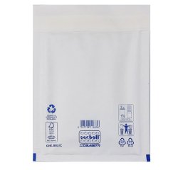 Busta imbottita Sacboll - C (17 x 27 cm) - carta - bianco - Blasetti - conf. 10 pezzi