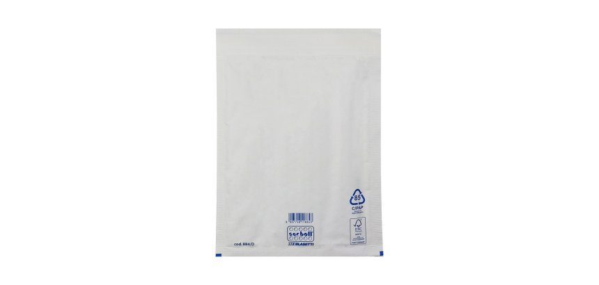 Busta imbottita Sacboll - D (20 X 32 cm) - carta - bianco - Blasetti - conf. 10 pezzi