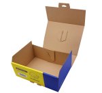 Scatola automontante per ecommerce PICK&Post - S - 26 x 19 x 10 cm - giallo/blu - Blasetti