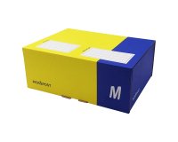 Scatola automontante per ecommerce PICK&Post - M - 36 x 24 x 12 cm - giallo/blu - Blasetti