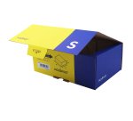 Scatola automontante per ecommerce PICK&Post - M - 36 x 24 x 12 cm - giallo/blu - Blasetti