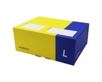 Scatola automontante per ecommerce PICK&Post - L - 40 x 27 x 17 cm - giallo/blu - Blasetti