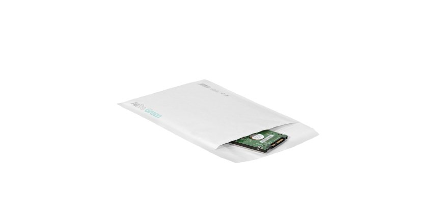 Busta imbottita AirPro Green - K/20 (35 x 47 cm) - carta - bianco - Bong Packaging - conf. 50 pezzi