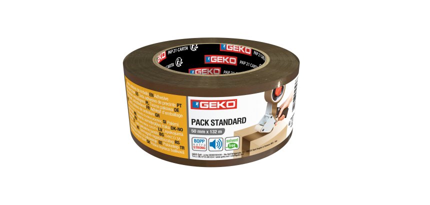 Nastro adesivo - 5 cm x 132 m - PLP - avana - Geko
