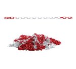 Catena segnaletica - 25 m - materiale plastico - bianco/rosso - Valex