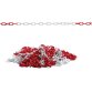 Catena segnaletica - 25 m - materiale plastico - bianco/rosso - Valex