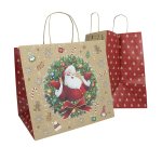 Shopper - maniglie cordino - 35 x 22 x 32 cm - carta biokraft - Big Santa - Mainetti Bags - conf. 15 pezzi