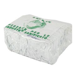 Pezzame, Stracci - per pulizia industriale - 2 kg - bianco