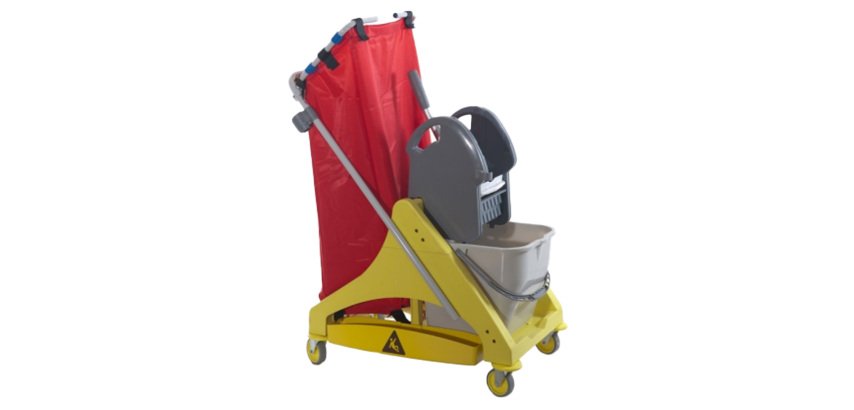 Carrello per pulizie QO-Kart Multi - salvaspazio - 25 L - 42 x 81 x 108 cm - Taxon