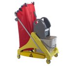 Carrello per pulizie QO-Kart Multi - salvaspazio - 30 L - 42 x 78 x 108 cm - Taxon