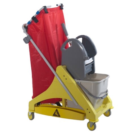 Carrello per pulizie QO-Kart Multi - salvaspazio - 30 L - 42 x 78 x 108 cm - Taxon