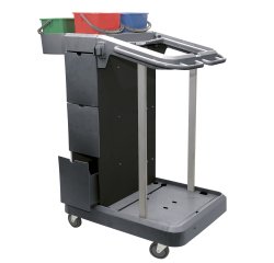 Carrello per pulizie UNI-J 11 - multifunzione - con  mobiletto 3 cassetti - 24 L - 75 x 60 x 118 cm - Taxon