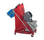 Carrello per pulizie QO-Kart Multi Due - salvaspazio - 25 L - 42 x 101 x 108 cm - Taxon