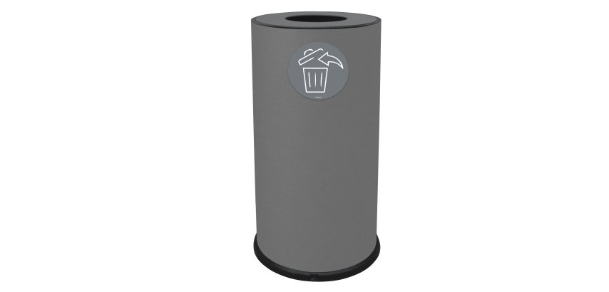 Contenitore per raccolta differenziata - 1 scomparto - 70 L - grigio - Stilcasa