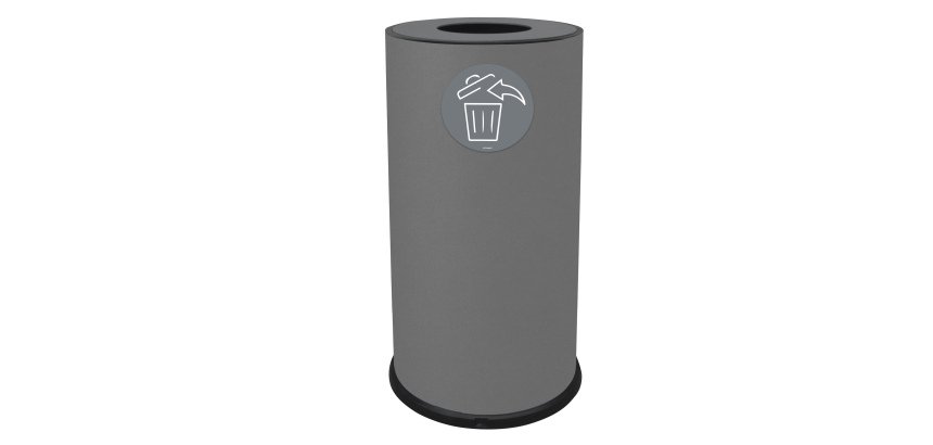 Contenitore per raccolta differenziata - 1 scomparto - 70 L - grigio - Stilcasa