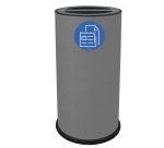 Contenitore tondo per raccolta differenziata - 2 scomparti - 70 L - grigio - Stilcasa