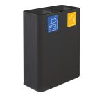 Contenitore gettacarte Pure- 60x30x80 cm - 120 L - nero - Stilcasa