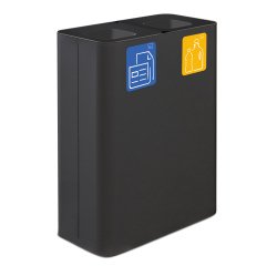 Contenitore gettacarte Pure- 60x30x80 cm - 120 L - nero - Stilcasa