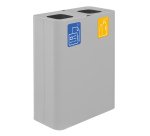 Contenitore gettacarte Pure - 60 x 30 x 80 cm - 120 L - bianco - Stilcasa